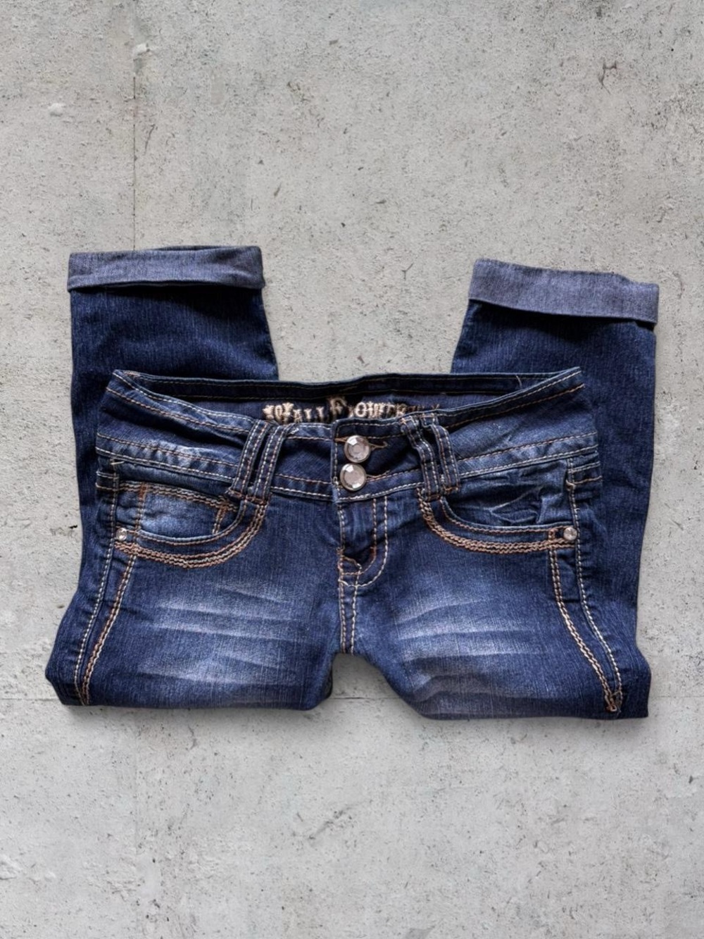 y2k wallflower low rise capri jeans - Picture 2 of 8